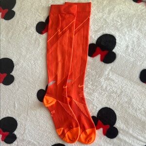 Nike Orange Athletic Compression Socks
